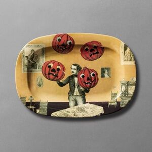 16"x11" Pumpkin Juggler Melamine Rectangle Platter - John Derian For Target